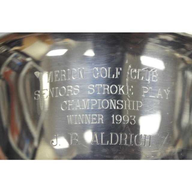 Vintage Regency Style Silver Plated Pewter 1993 Merion Golf Club Award Bowl. Bowl engraved "Merion Golf Club Seniors...