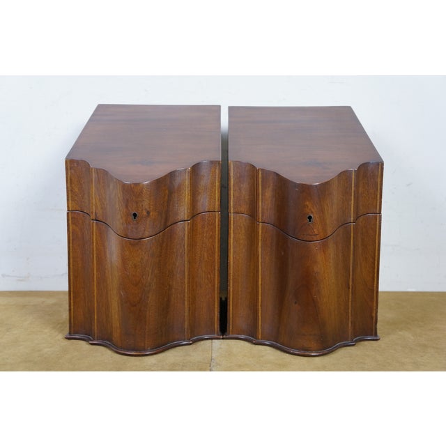 Antique Late 18th C. English George III Mahogany Fitted Cutlery Knife Boxes Pair For Sale - Image 10 of 17