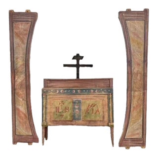 Early 19th Century Painted Austrian Bed Frame For Sale