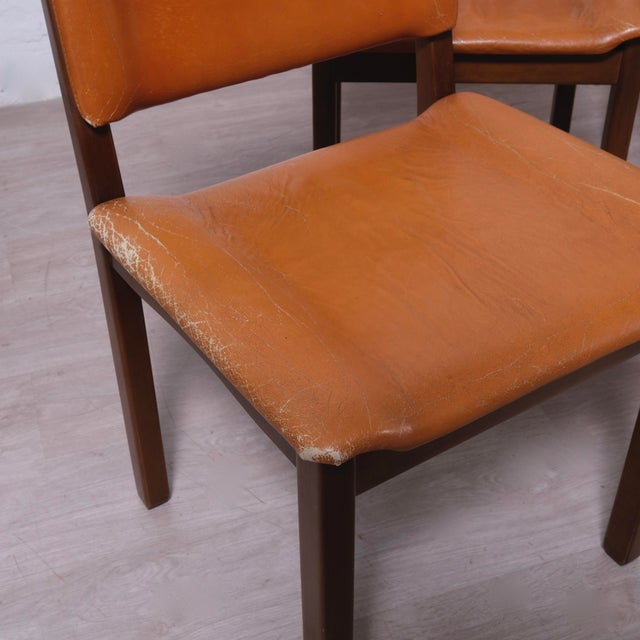 Vintage Leather Chairs, 1970s, Set of 4 For Sale - Image 16 of 18