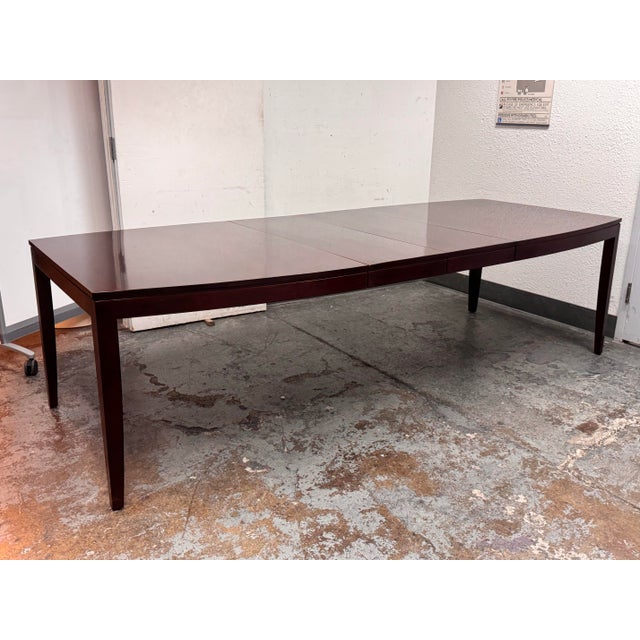 Brown Stickley Bayonne Dining Extension Table + Eight Chairs, Set For Sale - Image 8 of 12