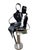Vintage Raymond Karpuska Sculpture Modernist Figural Post-Modern Seated Lovers For Sale - Image 4 of 18