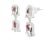 14K White Gold Ruby & Diamond Tulip Dangle Earrings Elegant estate 14K white gold tulip dangle earrings featuring 4...
