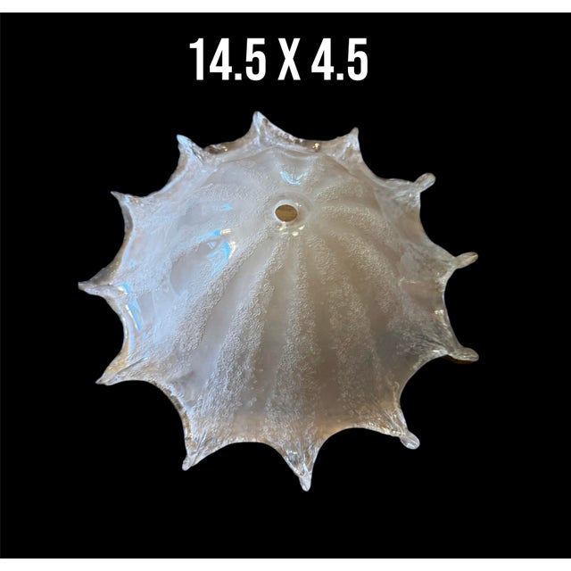 Bring authentic Italian elegance into your home with this stunning Mid-Century Modern Murano glass light shade. Crafted in...