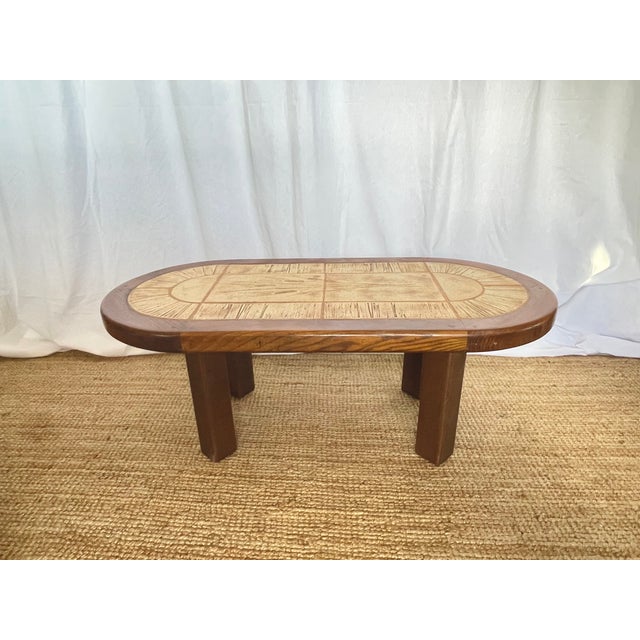 1970s Ceramic and Wood Herbarium Coffee Table, 1970s For Sale - Image 5 of 15