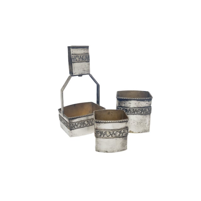 Art Deco German Smoker Set, 1930s, Set of 3 For Sale - Image 6 of 18