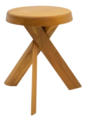 S31 Stool in Elm by Pierre Chapo, 1980s
