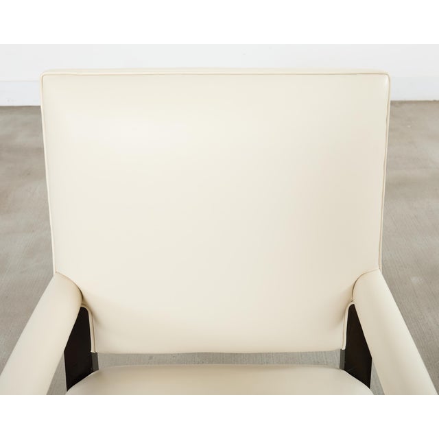 Set of Ten Kreiss Vegan Leather Sutton Dining Chairs For Sale - Image 12 of 17