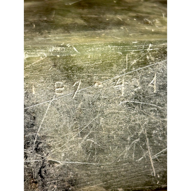 Joosii (Josie) Pisuktie (b.1901) Inuit Serpentine Stone Kudlik | Mid-20th Century, Signed ᔪᓯ E7-404 For Sale - Image 14 of 17