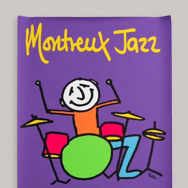 Abstract 1998 Montreux Jazz Festival Poster by Phil Collins For Sale - Image 3 of 10