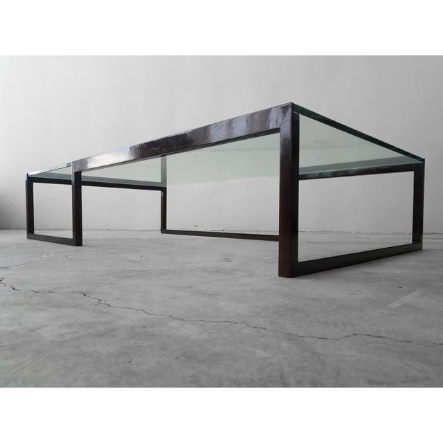Monumental Minimalist Modern Glass Coffee Table For Sale In Las Vegas - Image 6 of 7