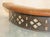 Antique Victorian Demi Lune Brown Leather Club Fender with Pierced Metal, 1880s For Sale - Image 4 of 18
