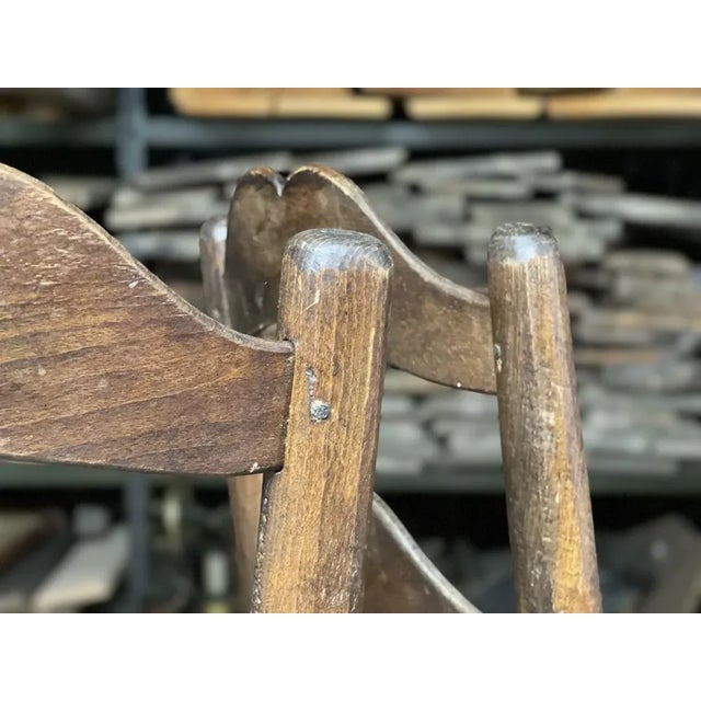 Rustic Set of Rustic Straw Side Chairs in the style of Perriand, France, 1950s For Sale - Image 3 of 9
