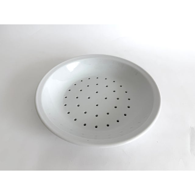 Ceramic Early 20th Century French Faisselle Strainer Berry Bowl For Sale - Image 7 of 7