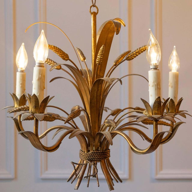 Coco Chanel Mid 20th-Century French Wheat Sheaf Chandelier, Inspired by Coco Chanel For Sale - Image 4 of 6