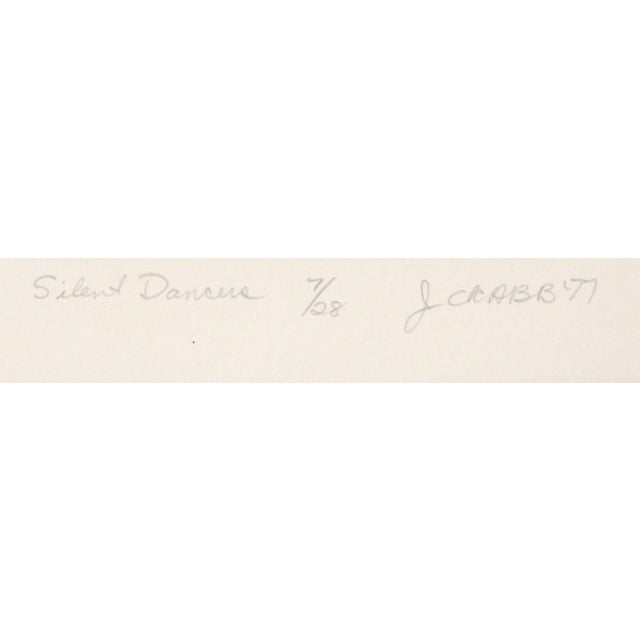 1970s "Silent Dancers" - 1977 Surrealist Lithograph by Jim Crabb For Sale - Image 5 of 5