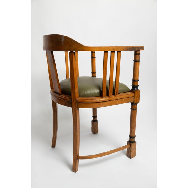 Brown French Oak Armchair, 1890s For Sale - Image 8 of 9