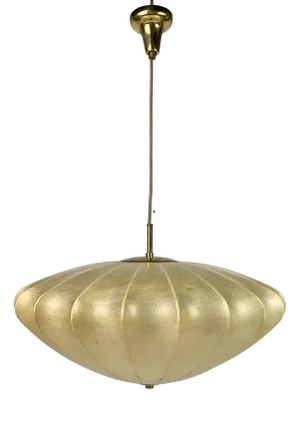 Mid-Century UFO Cocoon Hanging Lamp with Brass by Achille Castiglioni, 1960s