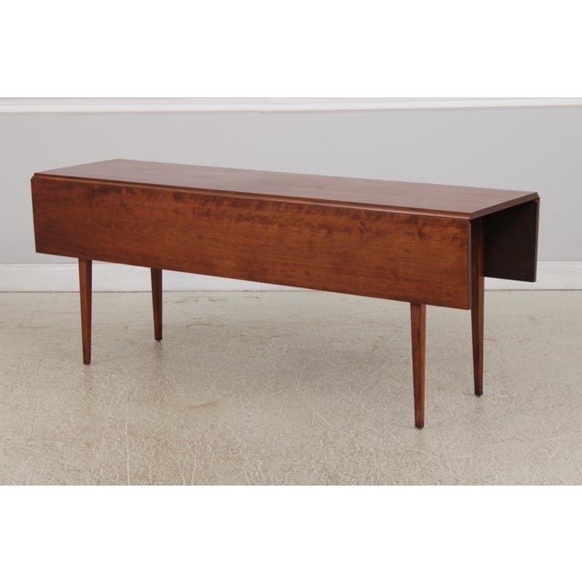 Rustic Eldred Wheeler Primitive Cherry Dropleaf Farm Table For Sale - Image 3 of 18
