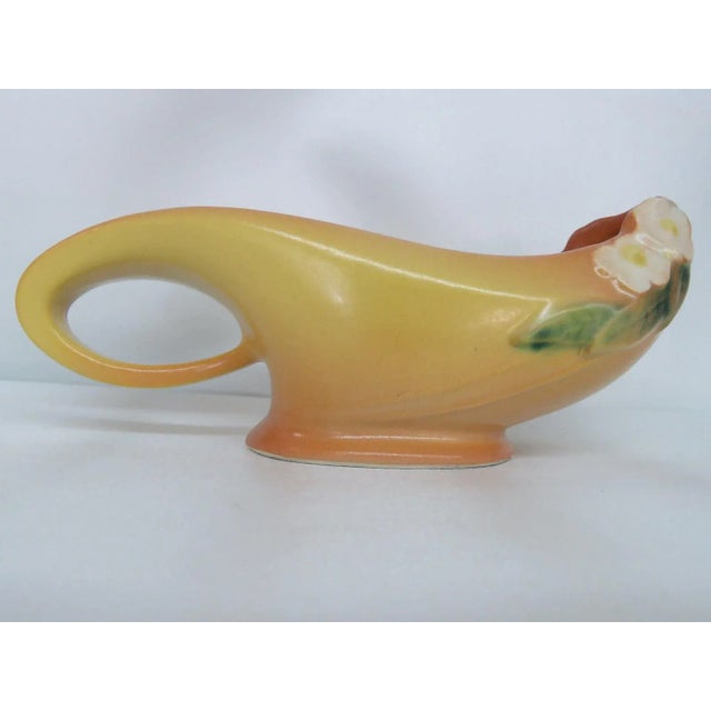 Traditional Roseville Pottery 954 7 Mock Orange Yellow Planter For Sale - Image 3 of 10