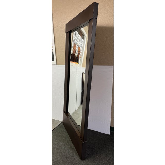 Bronze Crate & Barrel Burnished Metal Floor Mirror For Sale - Image 8 of 11