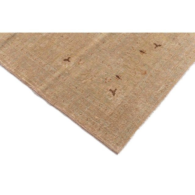 Tan Antique Circa 1920 Tan Meshad Hand Knotted Rug 9ft 11in X 13ft 2in For Sale - Image 8 of 15