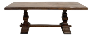 Monastery Table in Oak with Turned Balusters, France, 1930s