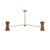 Regina Andrew Gable Linear Chandelier, Antique Natural Brass with Russet Shade For Sale In Detroit - Image 6 of 6