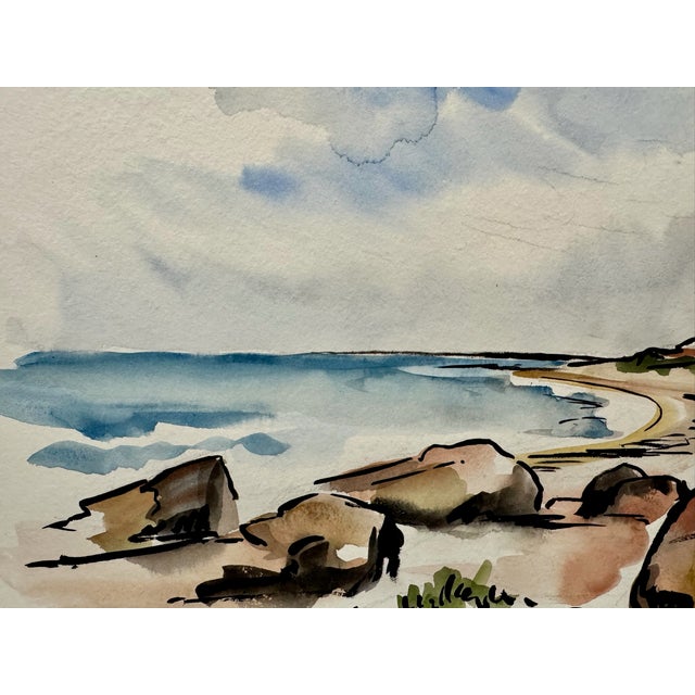 Original watercolor on paper by Henry Emil Salloch, also known as Heinz Emil Salloch, the German-born American artist and...