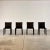 Cassina Black Leather Cab 412 Chairs attributed to Mario Bellini for Cassina, 1970s, Set of 4 For Sale - Image 4 of 8