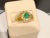 Natural Trillion Emerald & 0.60 Carat Diamond Ring 18 Kt Yellow Gold Size 5.2 For Sale - Image 16 of 18
