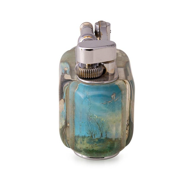 Vintage Aquarium Birds in Flight Table Lighter from Dunhill, 1950 For Sale - Image 7 of 18