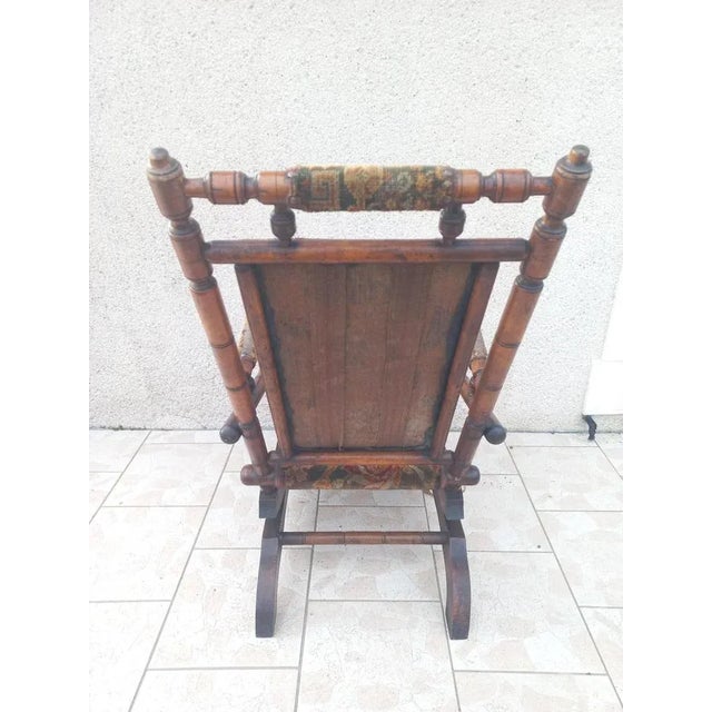 Napoleon III Bamboo Style Rocking Chair For Sale - Image 9 of 13