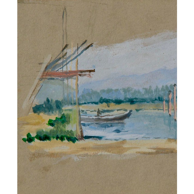 Period italian signed landscape watercolor mariano de franceschi (rome, 1849–1896) watercolour on paper, signed lower...