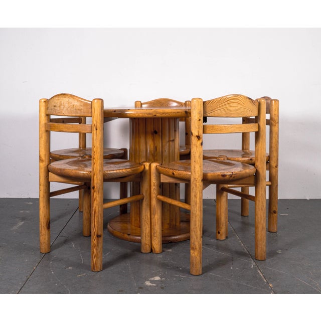 Mid-Century Modern Dining Table & Chairs Set in the Style of Rainer Daumiller, 1970s, Set of 6 For Sale - Image 3 of 13