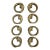 Vintage Brass Elephant Napkin Rings Set of 8 For Sale