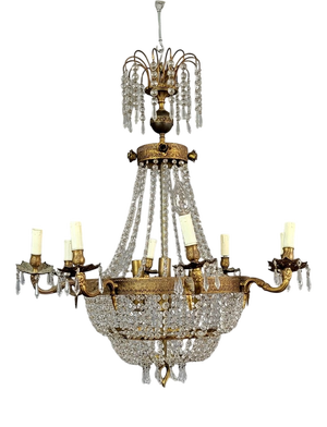 Antique Hot Air Balloon Chandelier, 1900