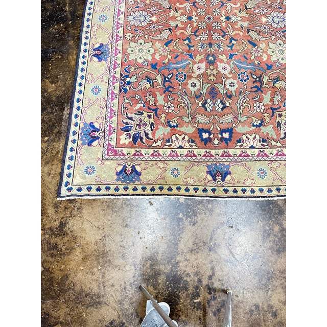 1950s Old Turkish Oushak Area Rug 8'1" X 11'7" For Sale - Image 10 of 12