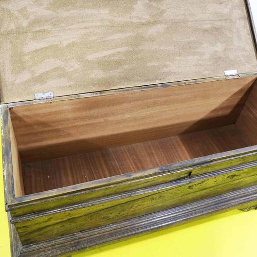 Wooden Chest with Shaped Base and Molded Lid For Sale - Image 9 of 12