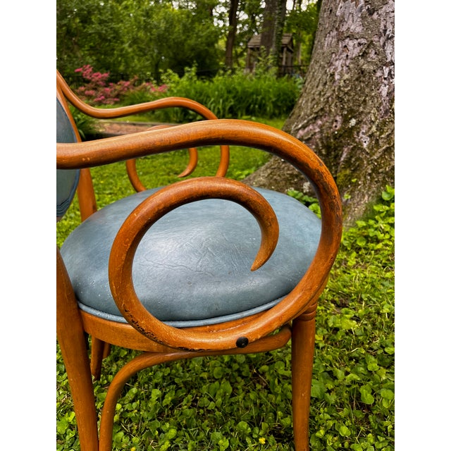 Brown Mid-Century Thonet Style Bentwood Dining Room Armchairs - A Pair For Sale - Image 8 of 10