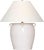 Transitional Chapman & Myers by Visual Comfort Signature Fasano 28" Table Lamp in Glossy White Crackle with Linen Shade For Sale - Image 3 of 3