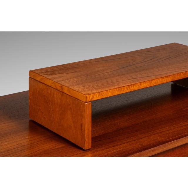 Danish Mid-Century Modern Computer Riser / Desk Organizer in Teak by Jesper International, Denmark, C. 1980s For Sale - Image 12 of 18