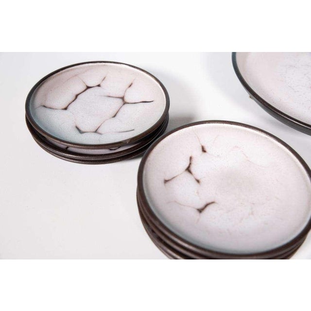 Ceramic Vintage Fat Lava Ceramic Serving Plates from Mobach, Set of 8 For Sale - Image 7 of 13