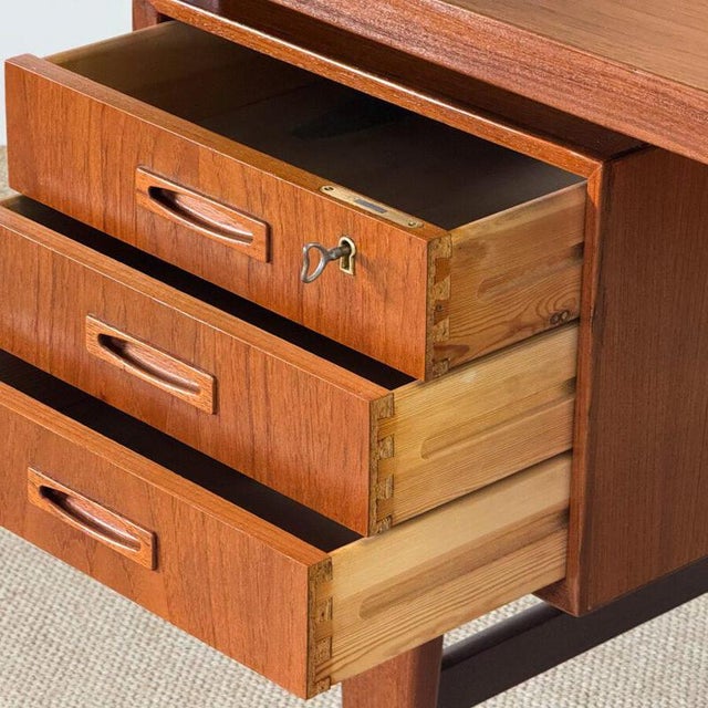 Wood Mid-Century Danish Teak Writing Desk, 1960 For Sale - Image 7 of 14