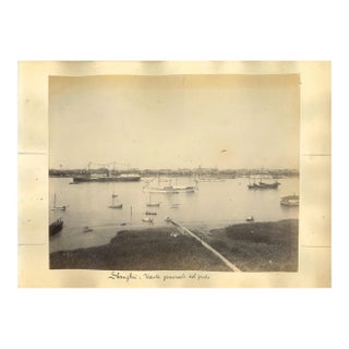 Unknown, Ancient Views of Shanghai, Albumen Prints, 1890s, Set of 2 For Sale