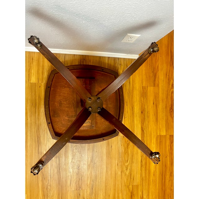 Regency Revival Mahogany Shield-Top Pedestal Table, Circa 1910 For Sale - Image 9 of 9
