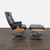 Mid-Century Modern Vintage Heywood-Wakefield Mid Century Modern Black Leather Lounge Chair & Ottoman For Sale - Image 3 of 18