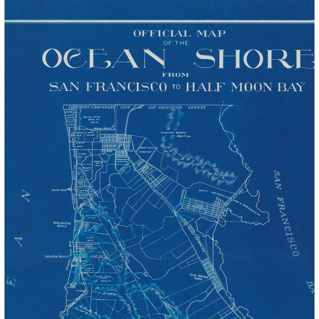 Vintage San Francisco Map Print With Bay Area For Sale - Image 4 of 8