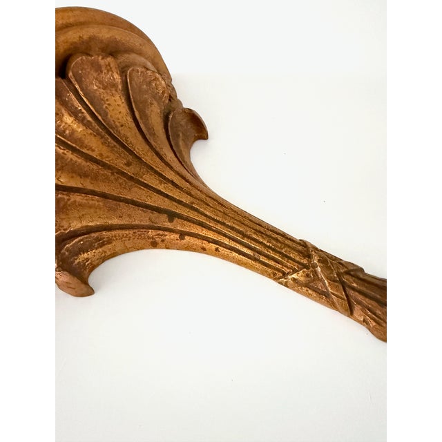 Gold Hollywood Regency Gilt Shelf Brackets, a Pair For Sale - Image 8 of 11