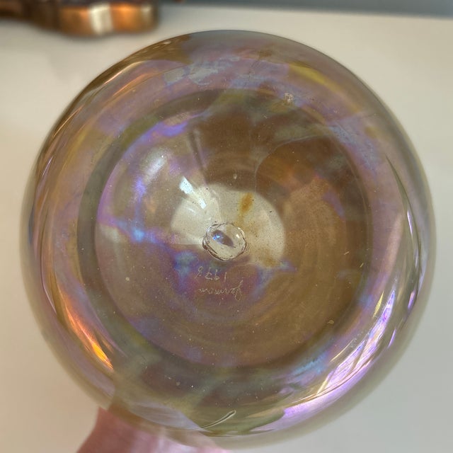 1970s Marco Jarman Art Glass Iridescent Vase For Sale - Image 5 of 7
